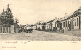 T2/T3 1910 Bethlen, Beclean; F? Utca és üzlet. Kajári István / Main Street View With Shop (EK) - Non Classificati