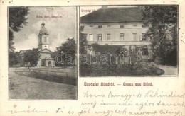 T2/T3 1917 Billéd, Biled; Urasági Lak (zágrábi érsekség Kastélya), Római Katolikus Templom / Castle, Church - Unclassified