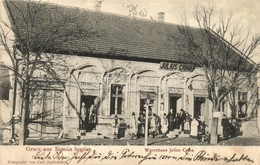T2 1907 Boksánbánya, Románbogsán, Bocsa; Julius Crina üzlete. Fényképezte Carl Szabonáry / Warenhaus / Shop - Unclassified