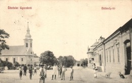 T2 1918 Gyorok, Gyorok-Ménes, Ghioroc; Nádasdy Tér Templommal, Szálloda és Vendégl?. Eichner Adolf Kiadása / Square With - Unclassified