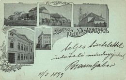 T2/T3 1899 Kézdivásárhely, Targu Secuiesc; Nemzeti Szálló, F? Tér, Posta, Római Katolikus Gimnázium / Hotel, Square, Pos - Unclassified