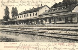 T2 Kiskapus, Kleinkopisch, Copsa Mica; Vasútállomás. Kiadja Guggenberger Frigyes / Bahnhof / Railway Station - Unclassified