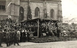 T2 1940 Kolozsvár, Cluj, Klausenburg; Bevonulás, Horthy Miklós és Felesége Purgly Magdolna A Díszes Emelvényen / Entry O - Unclassified