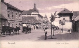 T2 1907 Kolozsvár, Cluj; Magyar Utca Lovashintókkal / Street View With Chariots - Unclassified