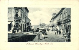 T2/T3 Kolozsvár, Cluj; Wesselényi Miklós Utca, Pannónia Szálloda, Hirsch Adolf üzlete. W.L. Bp. 6391. 1910 / Street View - Unclassified