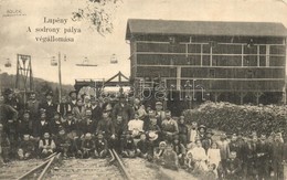 T2/T3 1908 Lupény, Lupeni, Schylwolfsbach; A Sodronypálya Végállomása, Csoportkép. Adler Fényirda / Industrial Railway's - Unclassified