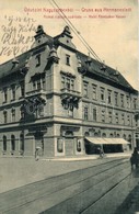 * T2/T3 Nagyszeben, Hermannstadt, Sibiu; Római Császár Szálloda, Ludwig Ferencz & Co. és Franz Geisberger üzlete; W. L.  - Non Classificati