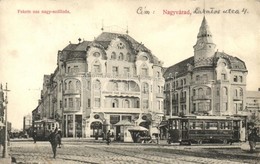 T2 Nagyvárad, Oradea; Fekete Sas Nagyszálloda, Villamosok. Kapható Rákos Vilmosnál / Hotel, Trams - Non Classificati