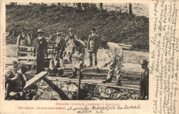 T2 1904 Rónaszék, Costiui (Máramaros); Munkások Munkában A Bányában. Kaufman Ábrahám Kiadása / Busy Mine Workers - Unclassified