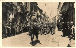 T2/T3 1940 Szatmárnémeti, Satu Mare; Bevonulás Müller üzletével / Entry Of The Hungarian Troops, Shop (EK) - Unclassified
