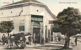 T2 1912 Szatmárnémeti (Szatmár), Satu Mare, Sathmar; Attila Utca, Utcai árus, Magyar Áruház és Saját Kiadása / Street Wi - Unclassified
