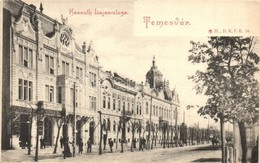 * T2/T3 Temesvár, Timisoara; Kossuth Lajos Utca, Mezei és Székely üzlete / Street View With Shop (EK) - Unclassified