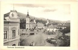 ** T1/T2 Zalatna, Zlatna; Tér, Templomok. Folberth Vilmos Kiadása / Square, Churches - Non Classificati