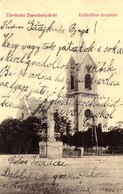 T2 1906 Zsombolya, Hatzfeld, Jimbolia; Katolikus Templom Szoborral. W.L. 432. / Catholic Church With Statue - Non Classificati