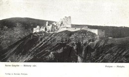 T2/T3 1900 Csejte, Cachtice (Pöstyén); Hrad Báthorovcov / Báthory Várrom / Castle Ruins - Unclassified