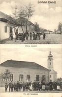 T2 1908 Ekel, Okolicná Na Ostrove; Utcakép, Református Templom, Kelner Ignácz üzlete és Saját Kiadása / Street View With - Non Classificati