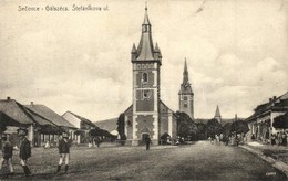 T2 Gálszécs, Secovce; Utcakép Templomokkal / Stefanikova Ul. / Street View With Churches - Non Classificati
