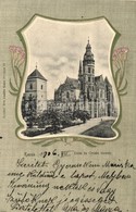 T2 1906 Kassa, Kosice; Dóm és Orbán Torony. Szecessziós Litho Keret. Nyulászi Béla Kiadása / Dome And Tower. Art Nouveau - Non Classificati