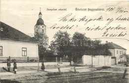 T2 1908 Nagysalló, Tekovské Luzany, Velké Sarluhy; Utcakép A Templommal / Street View With Church - Non Classificati