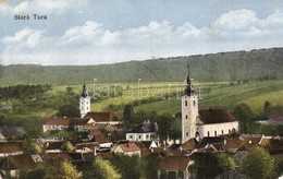 * T2/T3 Ótura, Stará Turá, Alt-Turn; Látkép Templomokkal / Panorama View With Churches (Rb) - Non Classificati