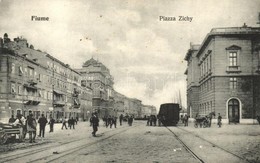 ** T2/T3 Fiume, Rijeka; Piazza Zichy / Városi Vasút A Zichy Téren / Urban Railway On The Square (EK) - Non Classificati