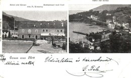 T3 1899 Ika, Ica (bei Lovran, Laurana); Hotel Zur Krone Von P. Kosarog, Restaurant Und Cafe (EB) - Ohne Zuordnung