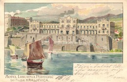 T2/T3 Kraljevica, Portoré; Hotel Liburnia Bei Fiume. Oscar Rohr Litho - Non Classificati