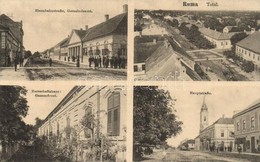 ** T1/T2 Árpatarló, Ruma; Vasút Utca, Városháza, F? Utca, Kúria, üzlet / Eisenbahnstrasse, Gemeindeamt, Hauptstrasse, He - Non Classificati