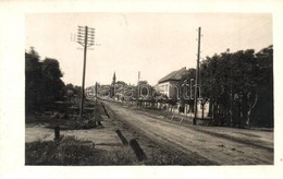 T2 1941 Bajmok, Bajmak, Nagelsdorf; Utcakép Villanyoszloppal / Street View With Pylon. Photo - Ohne Zuordnung