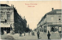 T2/T3 1903 Nagykikinda, Kikinda; Mokrin Utca, Hitelszövetkezet, Krausz M. Miksa és Fellner János üzlete. W.L. 611. / Str - Ohne Zuordnung