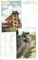 * T2/T3 1901 Gaisberg, Gaisbergsptize Bei Salzburg; Durchbruch Gaisbergbahn, Hotel Gaisbergspitze / Railway Bridge With  - Ohne Zuordnung