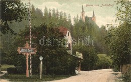 T1/T2 Judendorf, Josef Jackl Restauration Gastgarten / Restaurant And Garden, Church In The Background - Unclassified