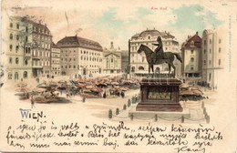 T2/T3 1900 Vienna, Wien; Am Hof / Market Square With Monument. Kunstanstalt J. Miesler Litho  (EK) - Ohne Zuordnung