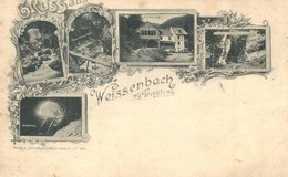 T4 1899 Weissenbach An Der Triesting, Türkenloch, Steinwandklamm, Gasthof Kohl, Myrafalle / Cave, Waterfall, Guest House - Non Classificati