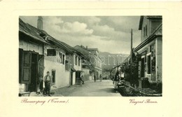 ** T1/T2 Visegrad, Street View With Shop Of Schreiber / Strassenbild Mit Geschäft. W.L. Bp. 4851. Branisavljevic - Zonder Classificatie