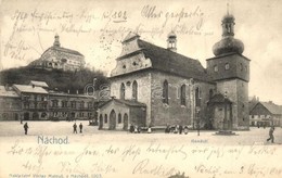 T2 Náchod, Námesti / Square With Church And Castle In The Background - Zonder Classificatie