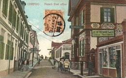 ** T1/T2 Yantai, Chefoo, Zhifu; French Post Office, Cafe And Restaurant, Shops Of  J.G. Myrciades & Co General Tobacconi - Non Classificati