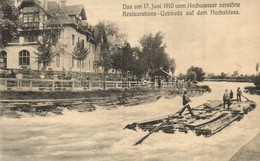 ** T1 1910 Augsburg, Hochablass;  Vom Hochwasser Zerstörte Restaurations-Gebäude / Restaurant, Flood - Non Classificati