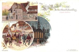 ** T2 1896 Berlin, Berliner Gewerbe Ausstellung, Heilige Geistkirche, Häuser Aus Der Spandauer Strasse. Th. Wendisch / G - Non Classificati