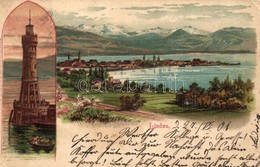 * T3/T4 1901 Lindau. Wahler & Schwarz Kunstanstalt Künstler-Postkarten Serie Bodensee No. 546. Litho (fa) - Non Classificati