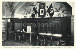 ** T2 München, Munich; Gast- Und Vergnügungsstätte 'Sterneckerbräu' / Restaurant Interior With Swastika Flags. Adolf Hit - Non Classificati