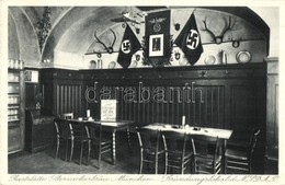 ** T2 München, Munich; Gast- Und Vergnügungsstätte 'Sterneckerbräu' / Restaurant Interior With Swastika Flags. Adolf Hit - Ohne Zuordnung