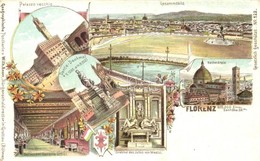 ** T2/T3 Firenze, Florence, Florenz. Geographische Postkarte V. Wilhelm Knorr No. 122. Art Nouveau Litho (fl) - Unclassified