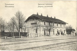 ** T2/T3 Tysmienica, Tysmenytsia; Dworzec Kolejowy / Railway Station. E. Schreier (EK) - Unclassified