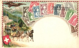 ** T2/T3 Suisse. Schweiz. Svizzera / Switzerland. Swiss Stamps And Post Cart. Carte Philatélique No. 39. Litho (fl) - Unclassified