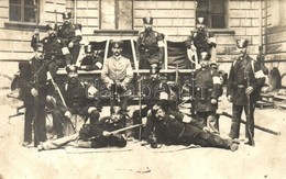 T2/T3 München, German Military, Soldiers' Group Photo With Cart (fl) - Non Classificati