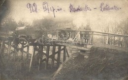 * T2/T3 1918 Radóc, Radauti, Radautz; Hídról Led?lt Katonai Teherautó / WWI K.u.K. Military Truck Fell Down From The Bri - Zonder Classificatie