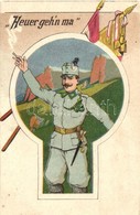 * T2/T3 Heuer Geh'n Ma / WWI K.u.K: Military Art Postcard. J. Reiniger No. 720. Art Nouvea, Litho  (EK) - Ohne Zuordnung