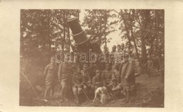 ** T2/T3 Osztrák-magyar Katonák Egy 30,5-ös Mozsárágyúval / WWI Austro-Hungarian K.u.K. Military Soldiers With Mortar (M - Ohne Zuordnung