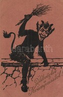 * T2 Üdvözlet A Krampusztól! / Krampus Greeting Art Postcard. Emb. - Non Classificati